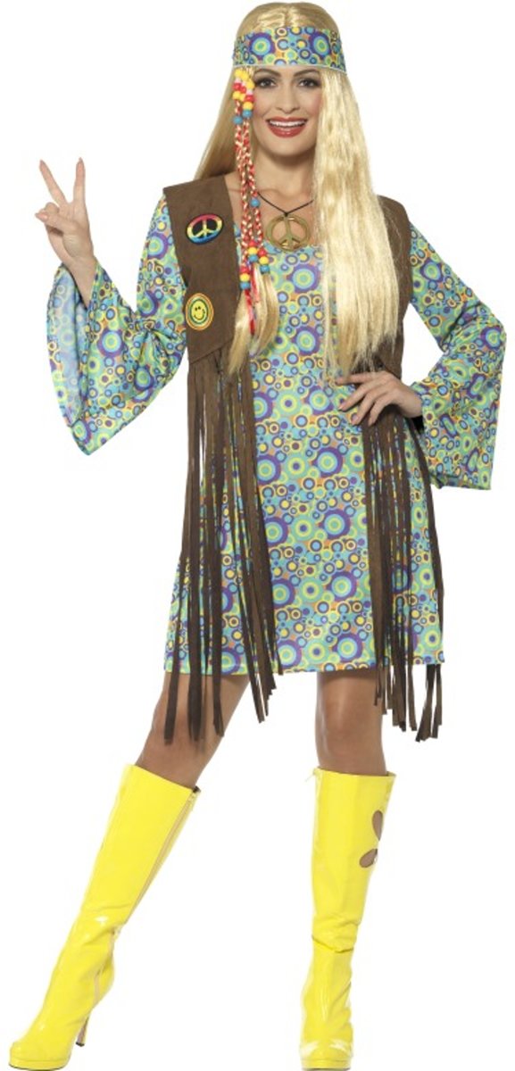 Hippie Kostuum | Smokey Janis Hippie | Vrouw | Small | Carnaval kostuum | Verkleedkleding